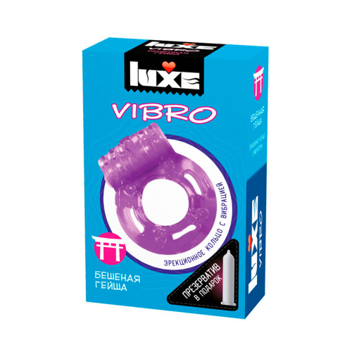 Виброкольцо ЛЮКС Vibro Бешеная Гейша+ презерватив