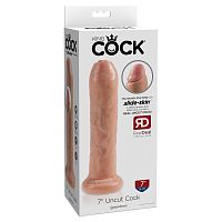 Фаллоимитатор на присоске необрезанный King Cock 7 Uncut Cock