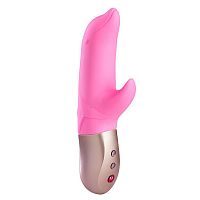 Вибратор вагинально-клиторальный "Dolly Bi", розовый 