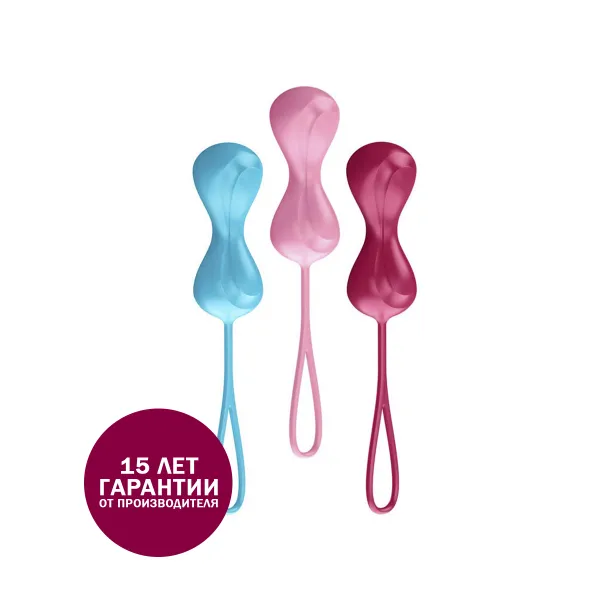 Набор вагинальных шариков "Satisfyer Balls C02 Double", ассорти цветов
