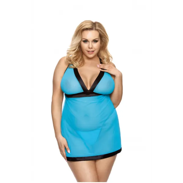 Пеньюар LIESSA, бирюзовый, 5XL-6XL