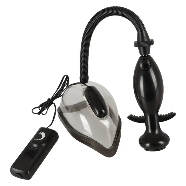 Вакуумная помпа для половых губ с вибрацией Vibrating Vagina Sucker, прозрачная