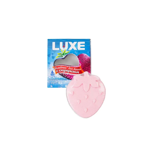 Бомбочка для ванны Luxe с сюрпризом , клубника