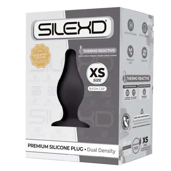 Черная анальная втулка Silexd Plug Model 2 Xs