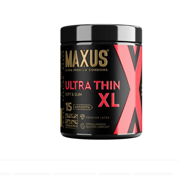 Презервативы MAXUS Ultra thin XL ультратонкие, увеличенные, 15 шт.