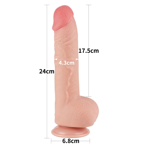 Фалоимитатор реалистик 9.5'' Sliding Skin Dual Layer Dong 317211 LV фото 3 Фалоимитатор реалистик 9.5'' Sliding Skin Dual Layer Dong 317211 LV фото 3