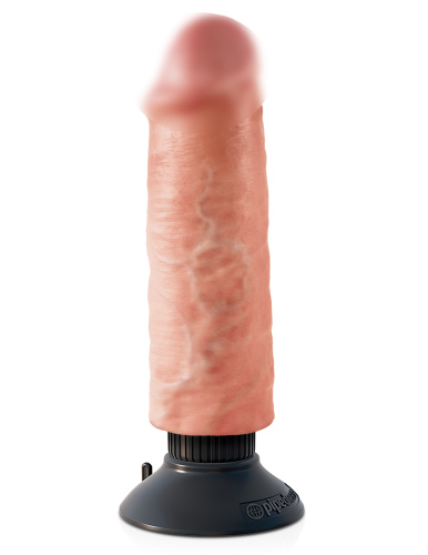 Вибромассажер реалистик 3 в1 на присоске 6 Vibrating Cock 5401-21