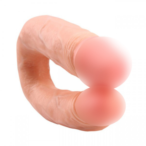 Двухсторонний фаллоимитатор Overlap телесного цвета 471978533 фото 4