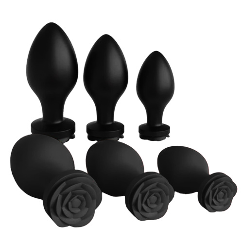 Набор силиконовых анальных пробок ROSA SHD-S375 фото 2