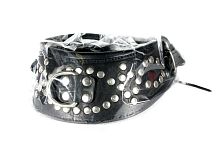 Ошейник клепка-узор, черный