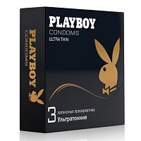 Презервативы Playboy Ultra Thin ультратонкие, 3 шт.