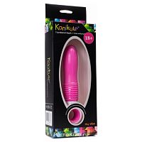 Рельефный розовый вибратор My Vibe - 18 см.