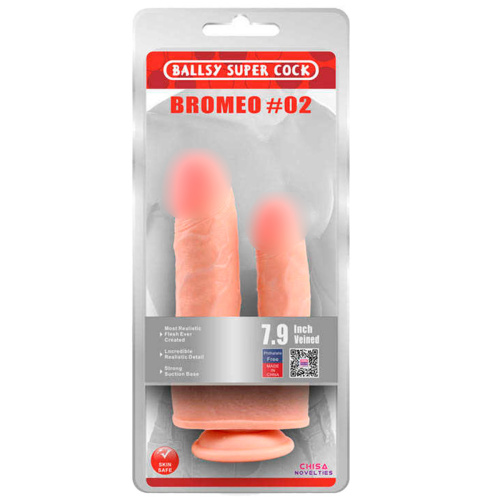Двойной Фаллоимитатор на присоске Ballsy Super Cock 9,4 471942158 фото 2