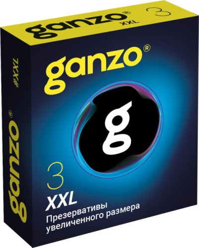 Презервативы GANZO XXL, латекс, 3 шт