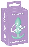 Анальная пробка мини Cuties бирюзовая