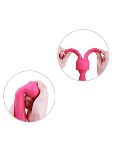 SVAKOM Вибратор из силикона Emma с насадкой 21 см, сливово-красный фото 7