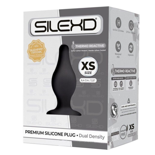 Черная анальная втулка Silexd Plug Model 2 Xs