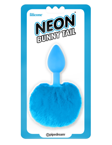 Neon Bunny tail Хвост неонового кролика цвет голубой фото 2