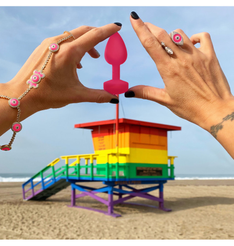 Gvibe Gplug Small - Инновационная маленькая дизайнерская пробка с вибрацией, 8х2.8 см (розовая) фото 4