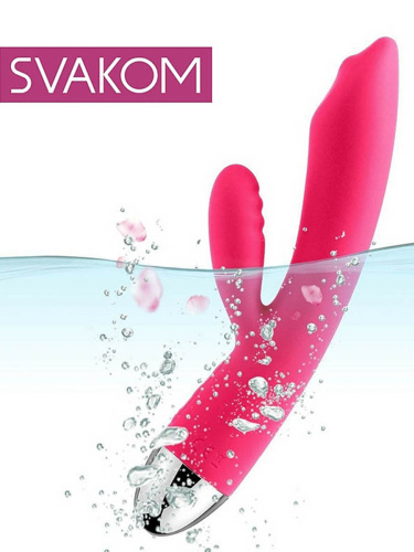 SVAKOM Вибратор из силикона Trysta 18.6 см, plum red фото 5