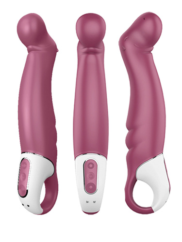 Satisfyer Вибратор силиконовый Petting Hippo с загнутым кончиком 22.9 см, розовый фото 5