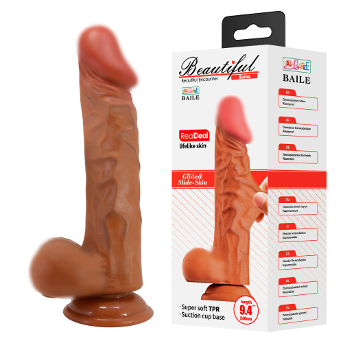 Фаллоимитатор-реалистик с мошонкой, на присоске BW-008104NR-1