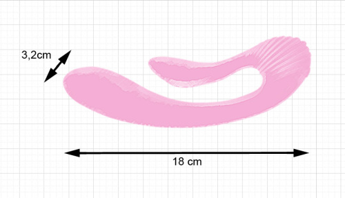 Ультрагибкий вибромассажер "G-wave", розовый фото 4