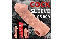 CS.009-L / Насадка на фаллос с мелкими шариками COCK SLEEVE CS.009-L (большой)