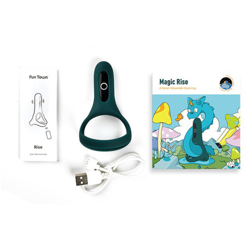 Виброкольцо Magic Motion Rise темно-зелёное фото 4