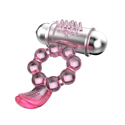 Эрекционное кольцо с вибрацией розовое