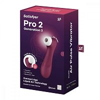 Сливовый вакуум-волновой клиторальный вибростимулятор Pro 2 Generation 3 with app control 51840