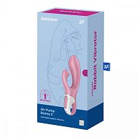 Розовый вибратор-кролик с расширением Air Pump Bunny 2 38575