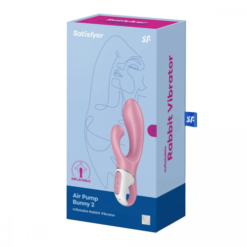 Розовый вибратор-кролик с расширением Air Pump Bunny 2 38575