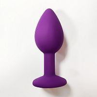 Анальная пробка силиконовая фиолетовая S 067RY,коробка