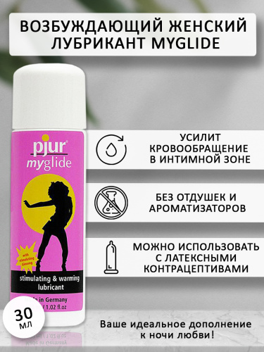 Стимулятор-лубрикант женский "Myglide", 30 ml фото 3