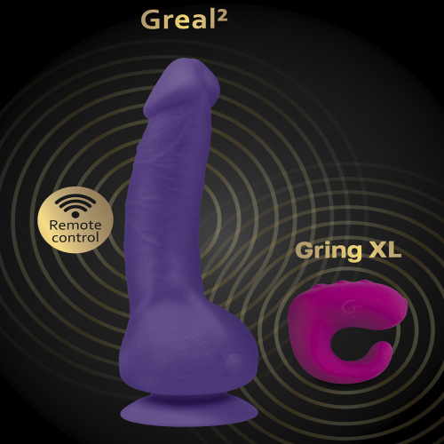 Gvibe Gring XL - Вибрирующее кольцо на палец 2 в 1, 5х3.7 см фото 4