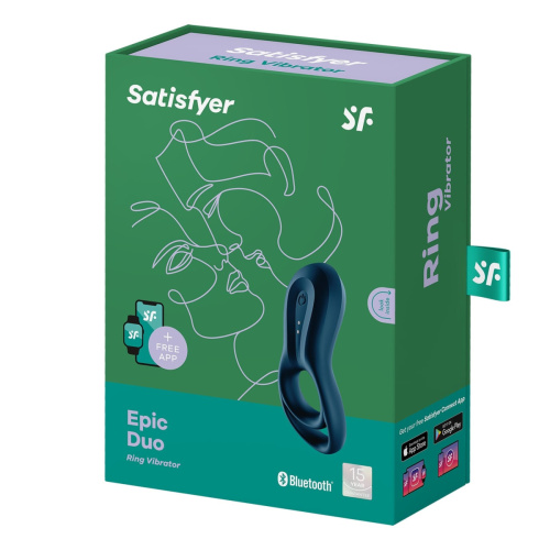 Виброкольцо для пениса Satisfyer Epic Duo Dark Blue 09940 фото 7