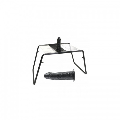 Фаллоимитатор с подставкой черный