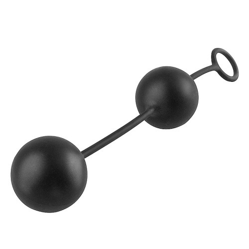 Анальные шарики со смещенным центром тяжести черные 4640-23  фото 2