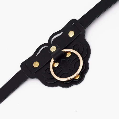 Ошейник с золотистой фурнитурой фото 2