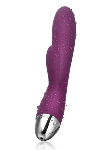 SVAKOM Вибратор силиконовый Alice с клиторальным стимулятором 17 см, фиолетовый фото 6
