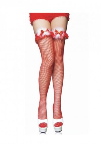 Чулки Снегурочки в сетку