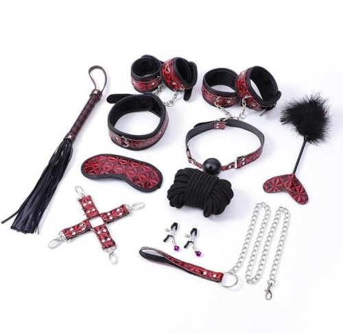 Набор для бондажа для секса из 11 предметов,бордо 20229009RY