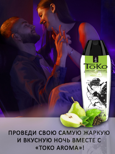 Лубрикант на водной основе "Тoko Aroma", вкус зеленый чай-груша 165мл	 фото 4