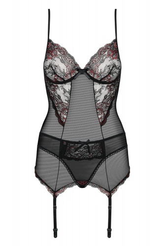 Корсет и трусики " Musca " S/M черный фото 6