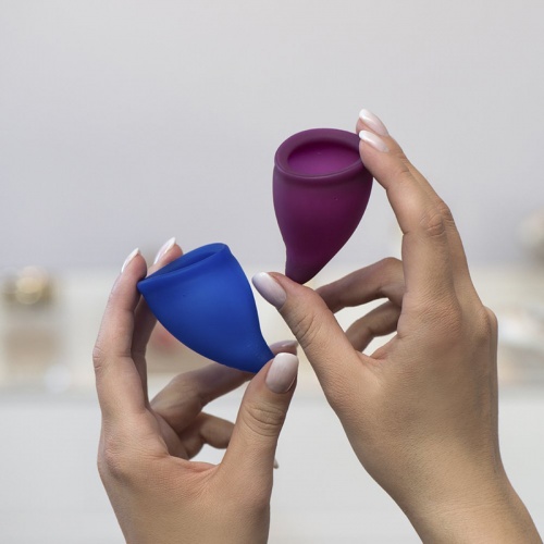 Набор менструальных чаш "Fun Cup Explore Kit", фиолетовый фото 3