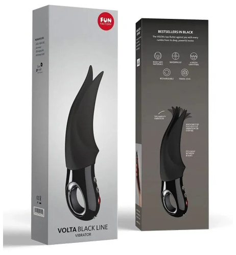 Fun Factory Вибратор силиконовый Volta 18.9 см, black line фото 4