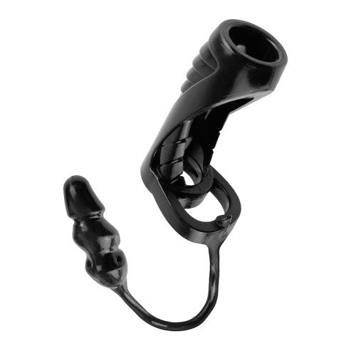 Насадка с подхватом мошонки, с анальной пробкой 4140-23 PD фото 2