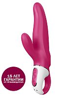 Satisfyer Вибратор из силикона Mr. Rabbit с клиторальным отростком 22.1 см, розовый