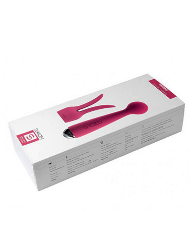 SVAKOM Вибратор из силикона Emma с насадкой 21 см, сливово-красный фото 8